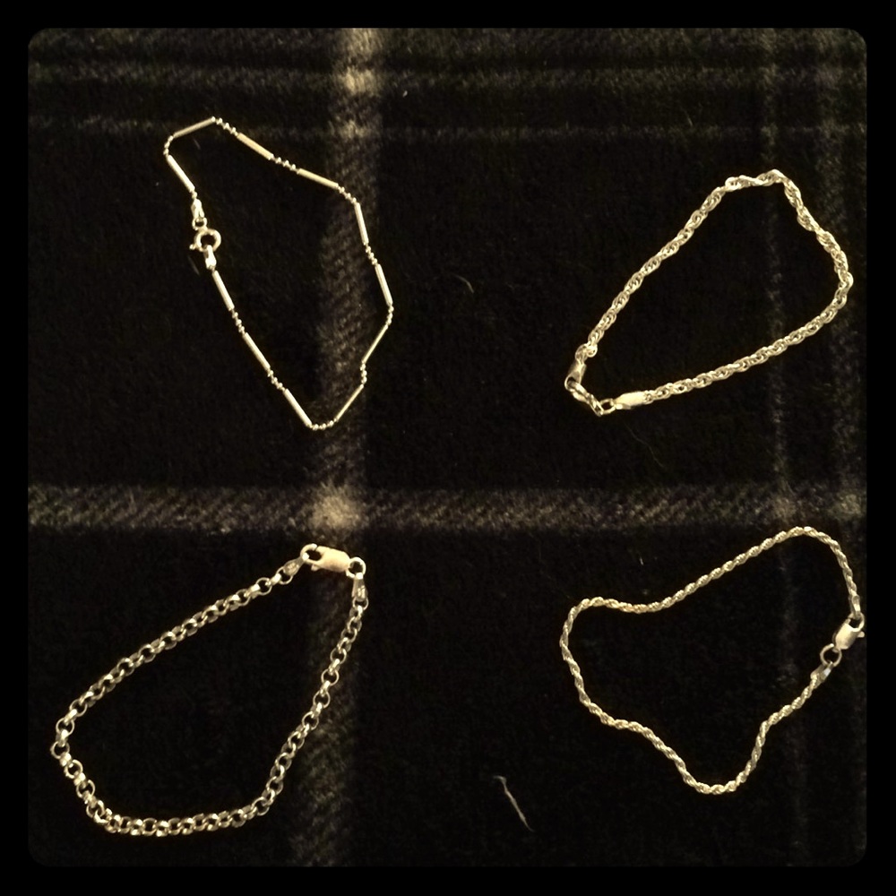 Sterling silver  chain bracelets